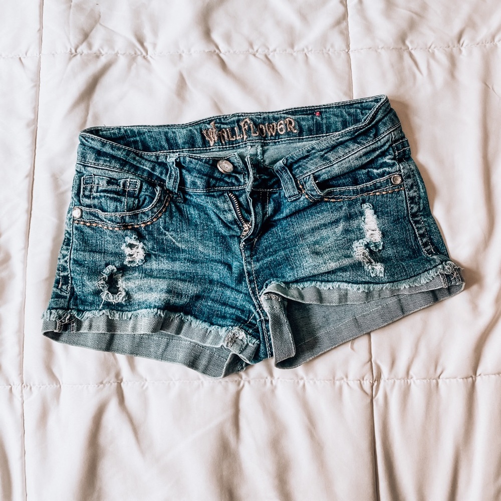 Distressed Jean Shorts
